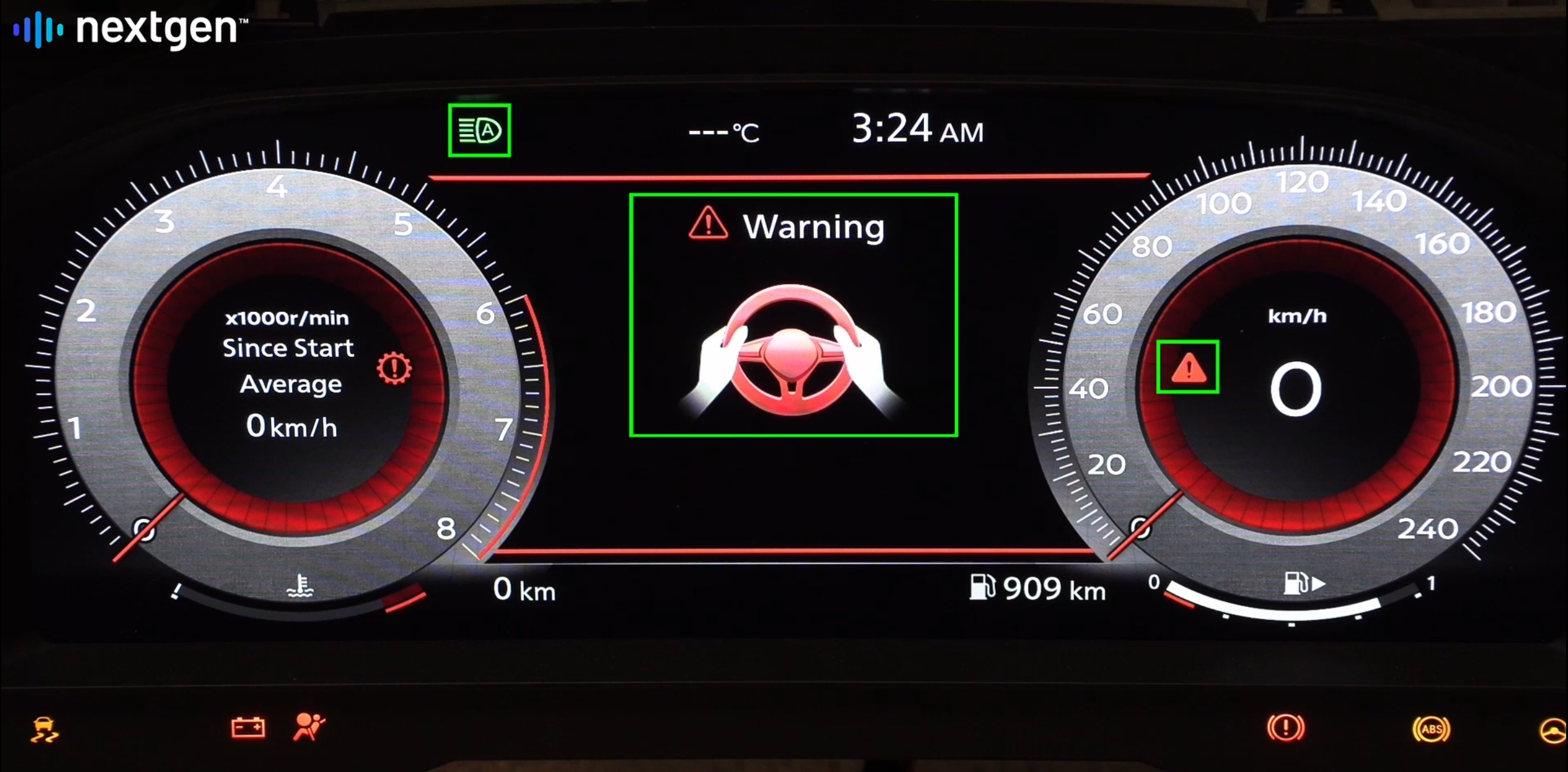 Video Advanced automated testing of drivers instrument panel